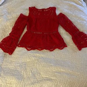 Cold Shoulder Lace Top